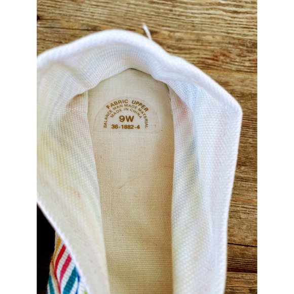 Vintage rainbow Espadrilles Slip on Casual Shoes 9W - Picture 4 of 10